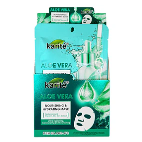 Caja de 12 mascarillas faciales Karité - Aloe vera
