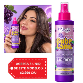 Protector de Calor y desenredante Misucka Buba Land 180 ml - Buba Grapes