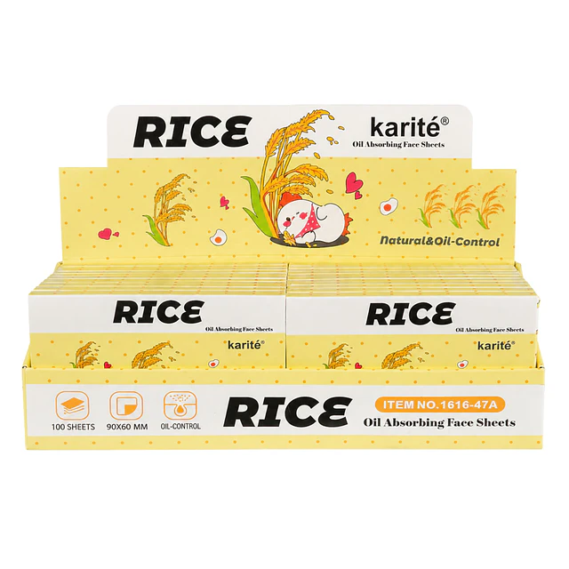 Caja de 24 Papeles Absorbentes Faciales Karite 100 Hojas - Rice