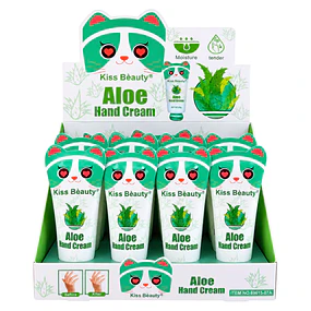 Caja de 12 Cremas de Manos Kiss Beauty 30 g - Aloe Vera 