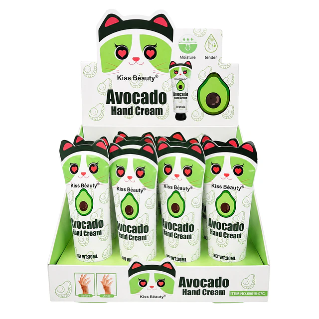 Caja de 12 Cremas de Manos Kiss Beauty 30 g - Avocado 