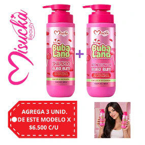 Pack Shampoo y Acondicionador Misucka Buba Land 400 ml - Buba Gum