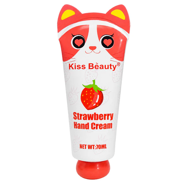 Crema de manos Kiss Beauty 70 ml - Frutilla. 