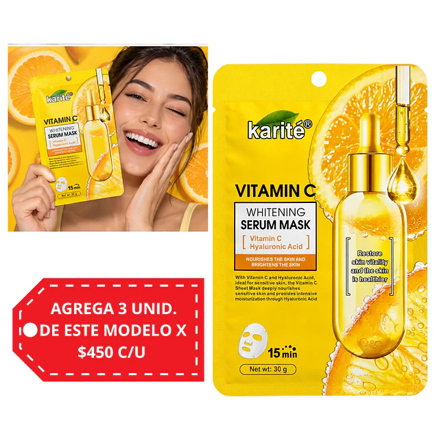 Mascarilla Facial Karité 30 g - Vitamina C.