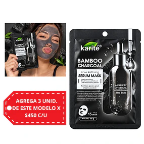 Mascarilla Facial Karité 30 g - Carbon de Bambú.