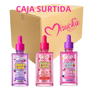 Caja de 24 Aceites Capilares Misucka Buba Land 60 ml - AROMAS SURTIDOS 