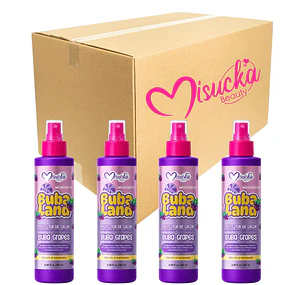 Caja de 12  Protectores de Calor y desenredante Misucka Buba Land 180 ml - Buba Grapes