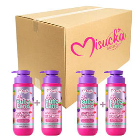 Caja de 12 Pack Shampoo y Acondicionador Misucka Buba Land 400 ml - Buba Frutti