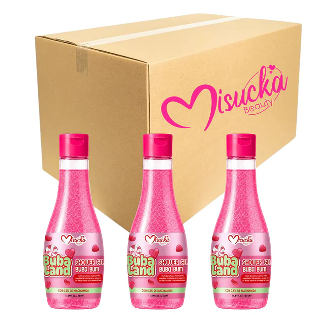 Caja de 12 Gel de Ducha Misucka Buba Land 350 ml - Buba Gum