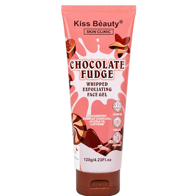 Gel Exfoliante Facial Kiss Beauty 120 g - Chocolate Fudge.