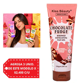 Gel Exfoliante Facial Kiss Beauty 120 g - Chocolate Fudge.