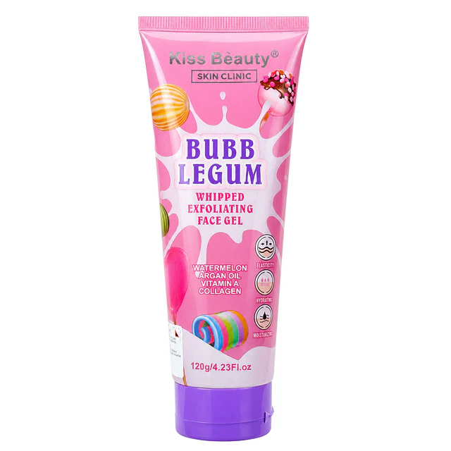 Gel Exfoliante Facial Kiss Beauty 120 g - Bubblegum. 