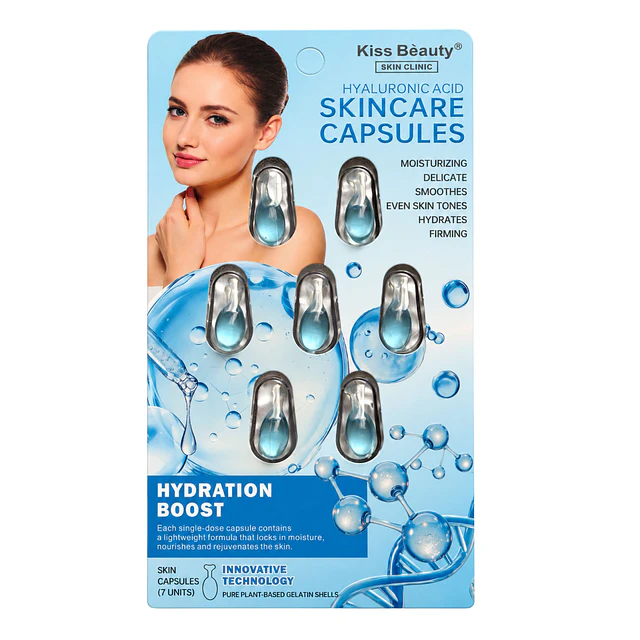 Cápsulas Faciales Kiss Beauty Ácido Hialuronico 7 unidades 