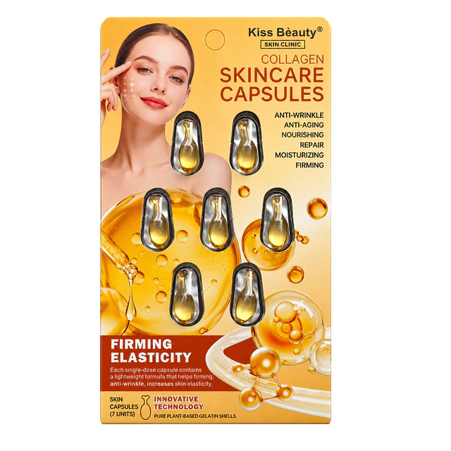 Cápsulas Faciales Kiss Beauty Cólageno 7 Unidades 
