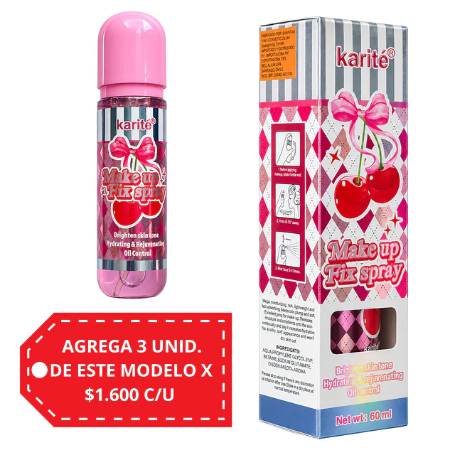 Fijador de Maquillaje Karité Makeup Fix Spray 60 ml 