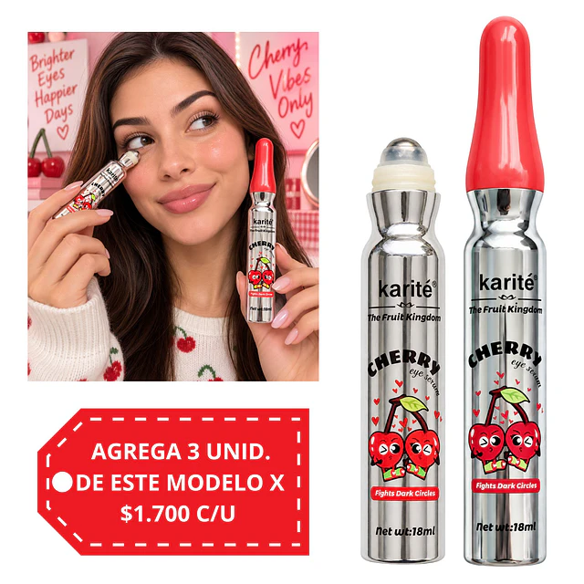 Sérum Roll On para Ojeras Karité 18 ml - Cherry 