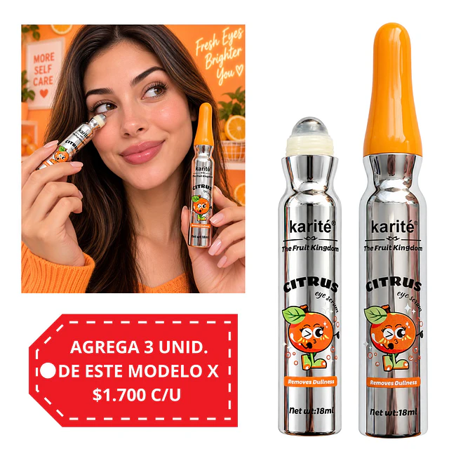 Sérum Roll On para Ojeras Karité 18 ml - Citrus 