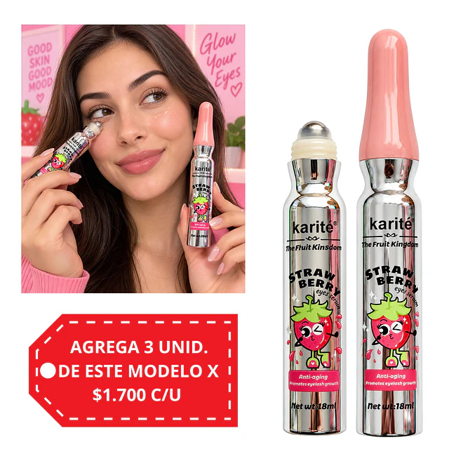 Sérum Roll On para Ojos Karité 18 ml - Strawberry 
