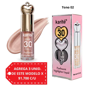 Iluminador Líquido Perlado Karité SPF 30+ - Tono 02