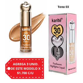Iluminador Líquido Perlado Karité SPF 30+ - Tono 03