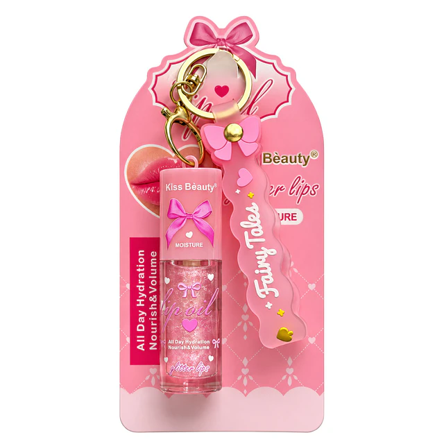 Aceite Labial Hidratante Kiss Beauty con Llavero - Tono 03