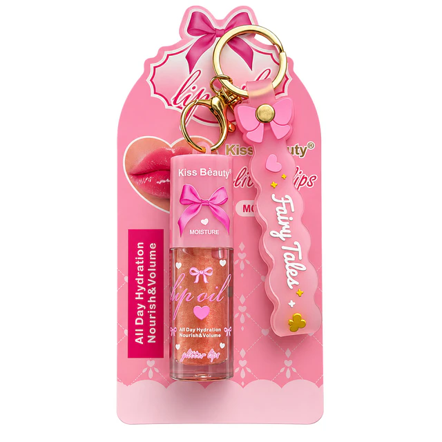 Aceite Labial Hidratante Kiss Beauty con Llavero - Tono 04