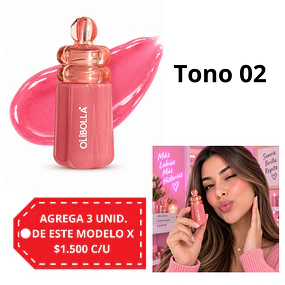 Gloss Labial Olibolla con Brillo y Efecto Hidratante - Tono 02