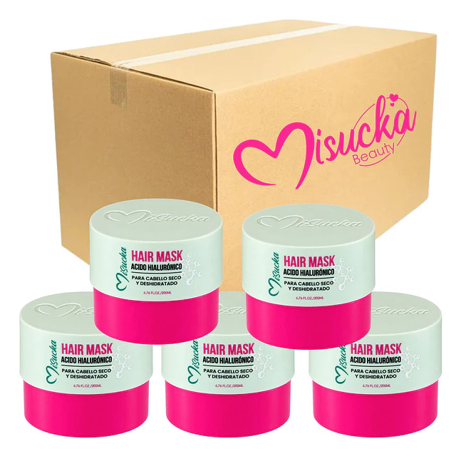 Caja de 12 Mascarillas Capilares Misucka 200 Ml c/u - Ácido Hialuronico 