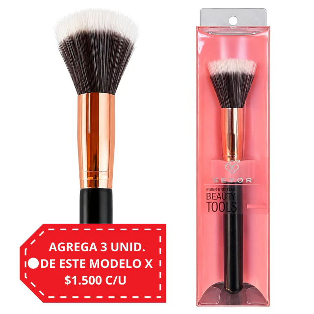 Brocha de Maquillaje Seyor Abanico para Iluminador 