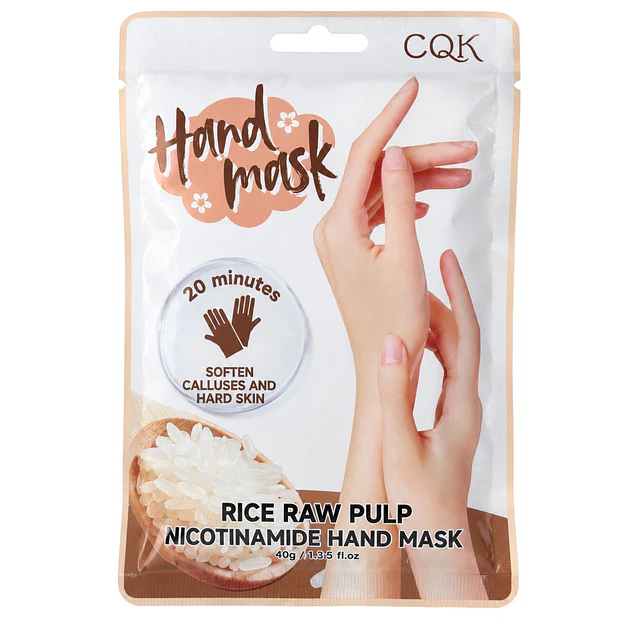 Mascarilla para Manos CQK con Niacinamida 40 g - Arroz 