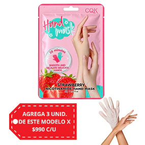 Mascarilla para Manos CQK con Niacinamida 40 g - Frutilla 