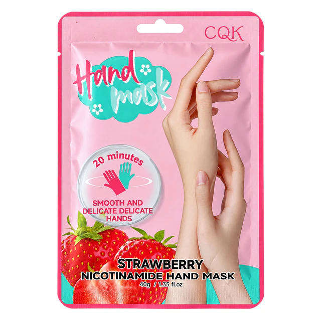 Mascarilla para Manos CQK con Niacinamida 40 g - Frutilla 