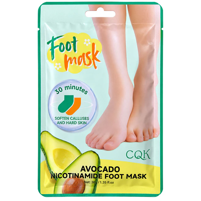 Mascarilla para Pies CQK con Niacinamida 40 g - Palta 