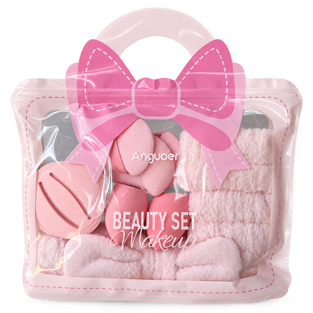Set de Accesorios de Maquillaje Anguoer Beauty Set - 9 Piezas Colores Surtidos 