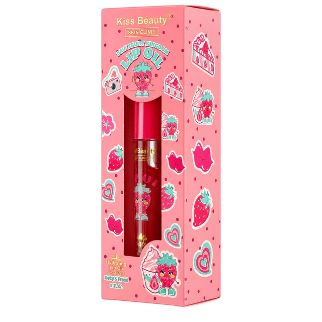 Aceite Labial Kiss Beauty Lip Oil 1387 - Strawberry Cream 