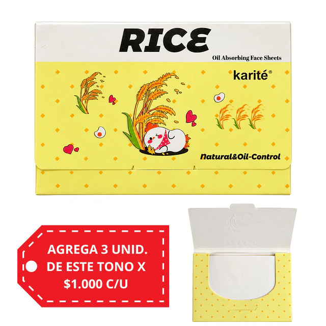 Papeles Absorbentes de Grasa Karité - Arroz 