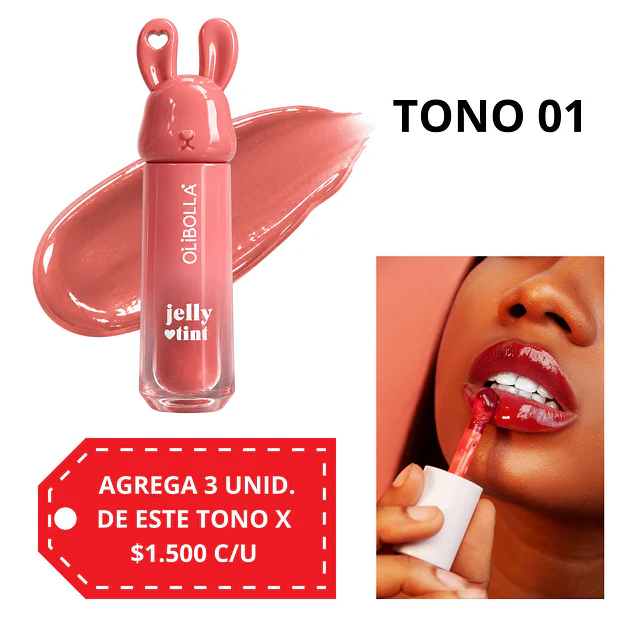 Tinta Labial Olibolla Jelly Tint - 3463 - Tono 01