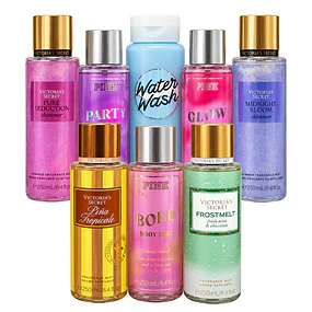 Lote Emprendedor Victoria's Secret y PINK - Mix Brumas y Shimmer 8 Productos 
