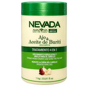 Mascarilla Capilar Nevada 4 en 1 Ajo y Aceite de Buriti 1 kg 