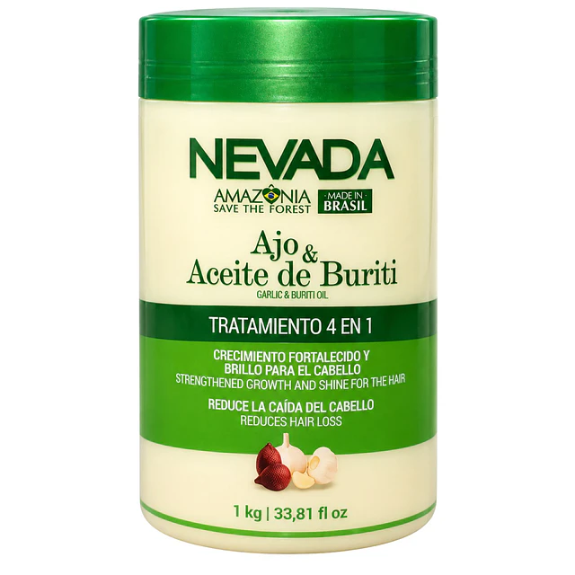 Mascarilla Capilar Nevada 4 en 1 Ajo y Aceite de Buriti 1 kg 