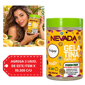Gelatina Capilar Nevada Frutipop - Maracuyá 1 kg 