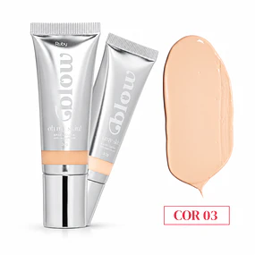 Base Líquida Ruby Rose Glow M303 Alta Cobertura - Tono 03