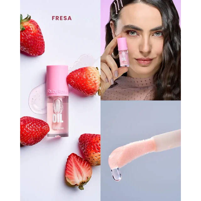 Aceite Labial Ruby Rose Lip Oil 8221 - FRESA
