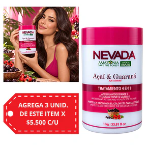 Mascarilla Capilar Nevada 4 en 1 Acai y Guarana 1 kg 