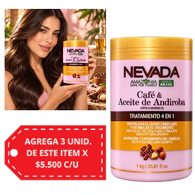 Mascarilla Capilar Nevada 4 en 1 Cafe y Aceite de Andiroba 1 kg 