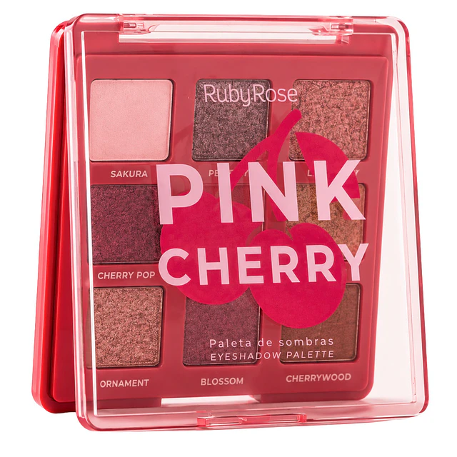 Paleta de Sombras Ruby Rose Pink Cherry 2000 - 9 Tonos 
