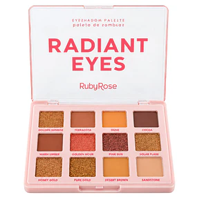 Paleta de Sombras Ruby Rose Radiant Eyes E220 - 12 Tonos 