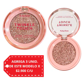 Sombra e Iluminador Ruby Rose Twinkle Touc - Pink Luster 4300