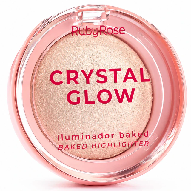 Iluminador Ruby Rose Crystal Glow Baked Acabado Luminoso - Cherry red 5000