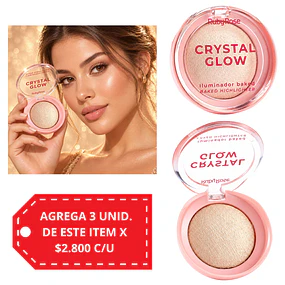 Iluminador Ruby Rose Crystal Glow Baked Acabado Luminoso - Cherry red 5000